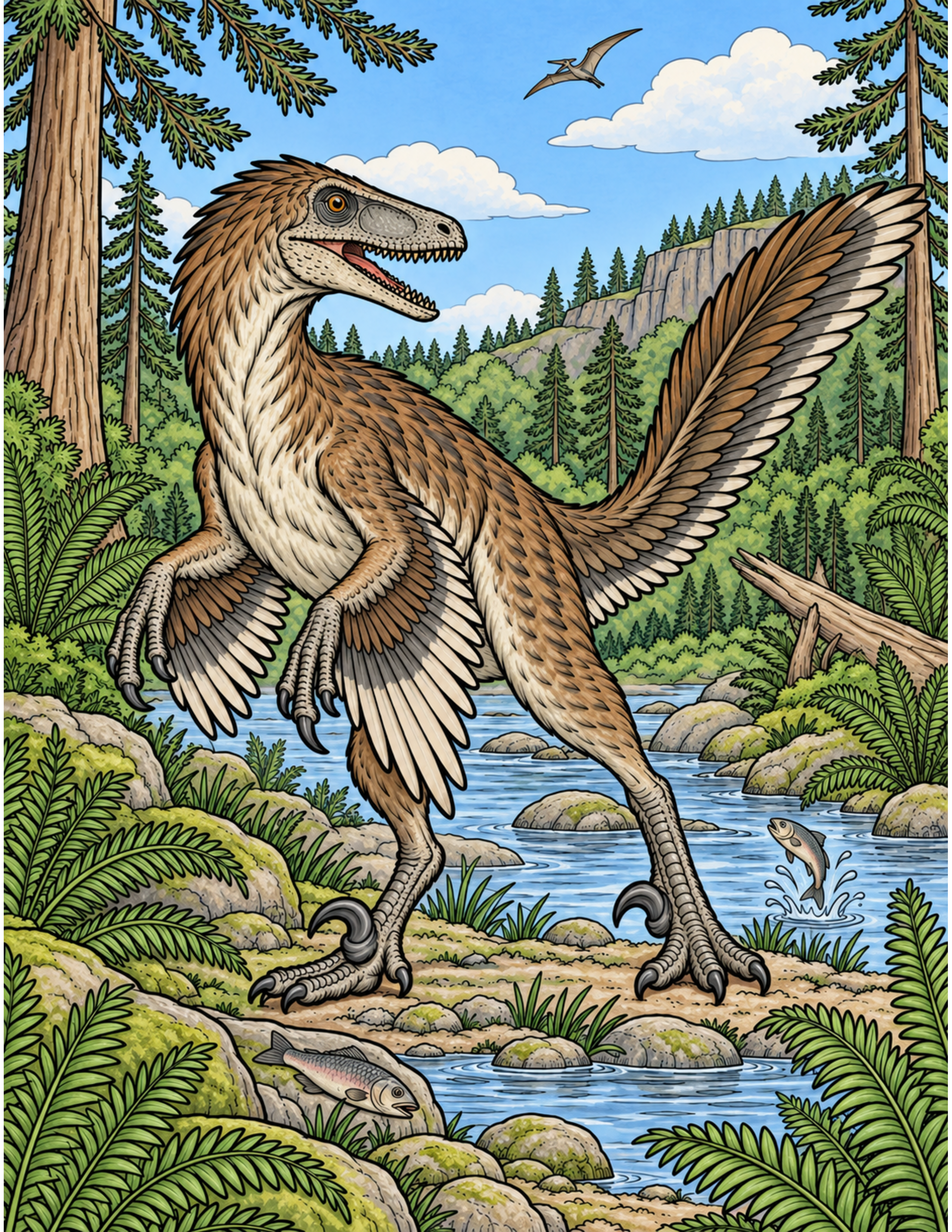 Deinonychus colorido