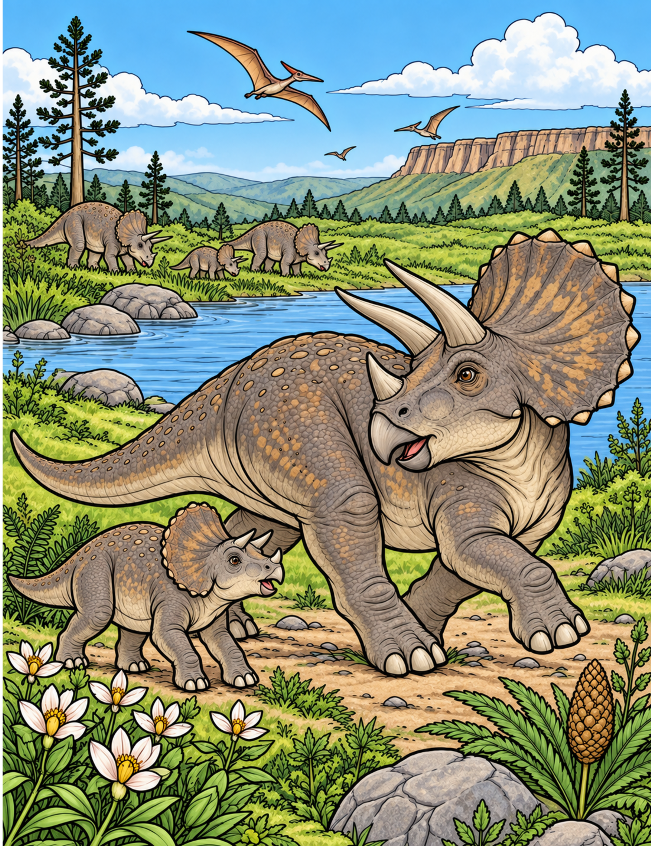 Triceratops colorido