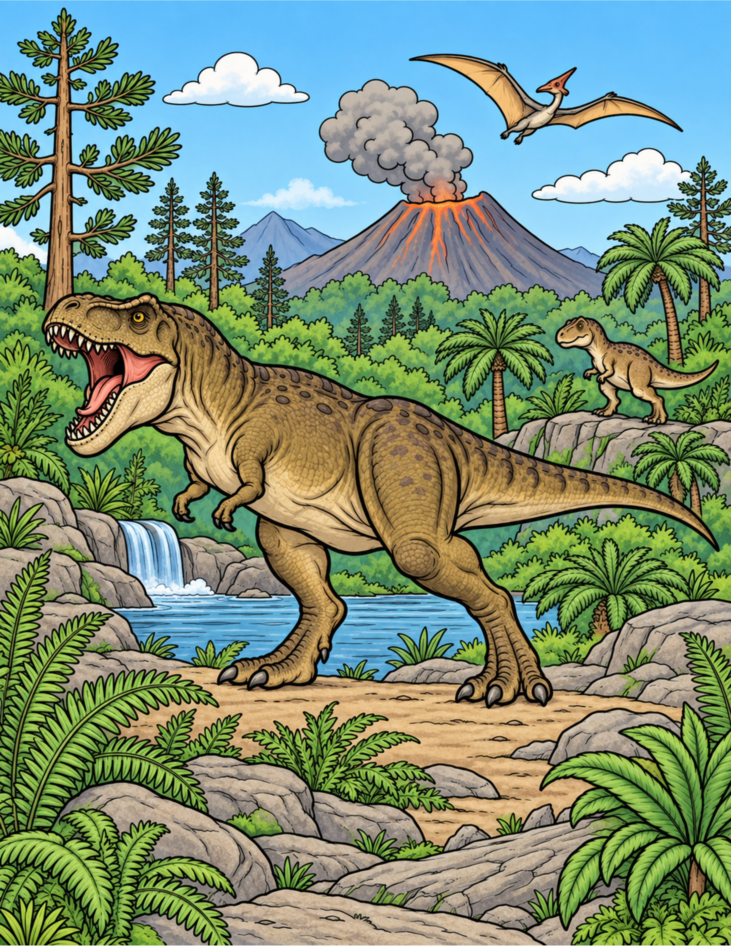 Tyrannosaurus rex colorido